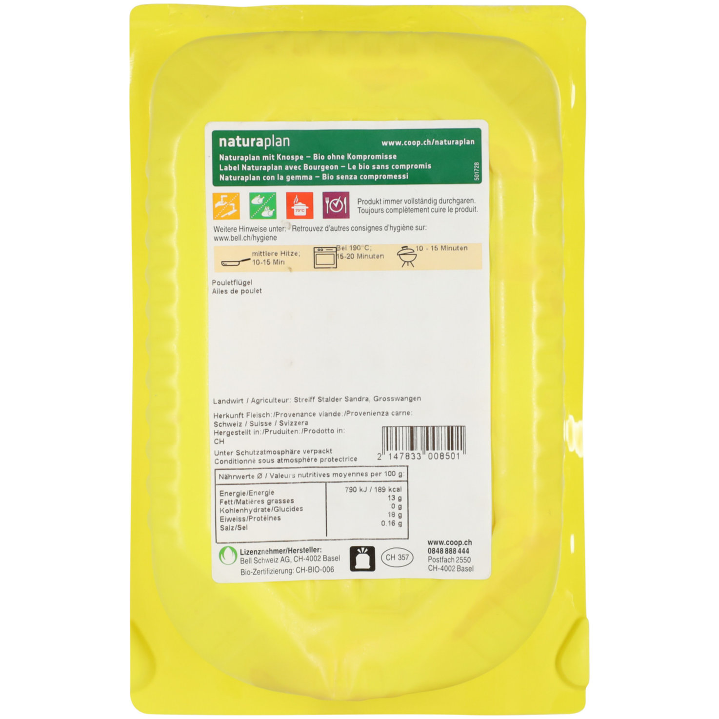 Naturaplan Bio Pouletflügeli 5 Stück ca. 335g