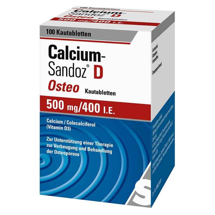 Calcium Sandoz D Osteo Kautabletten, 100 St