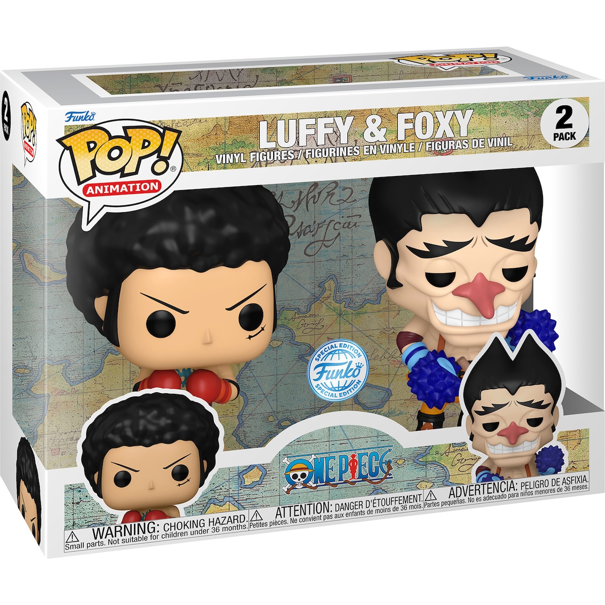 Funko One Piece actionfigursett (Luffy og Foxy)
