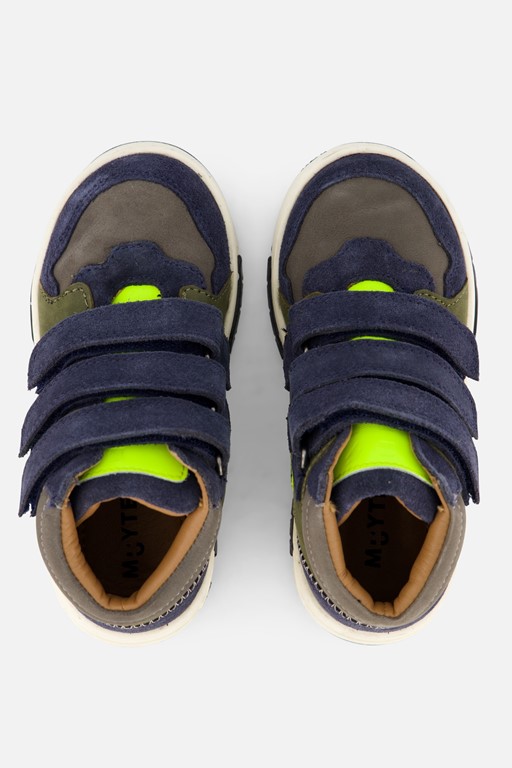Muyters Velcro Sneakers blauw Leer