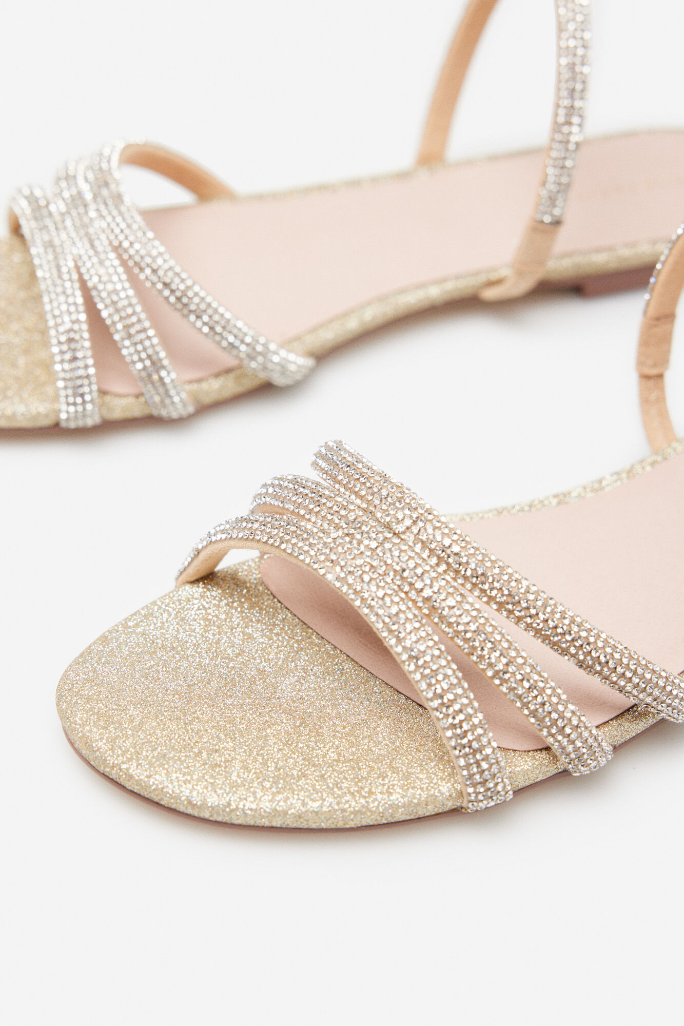 Sandália com glitter - Cinza