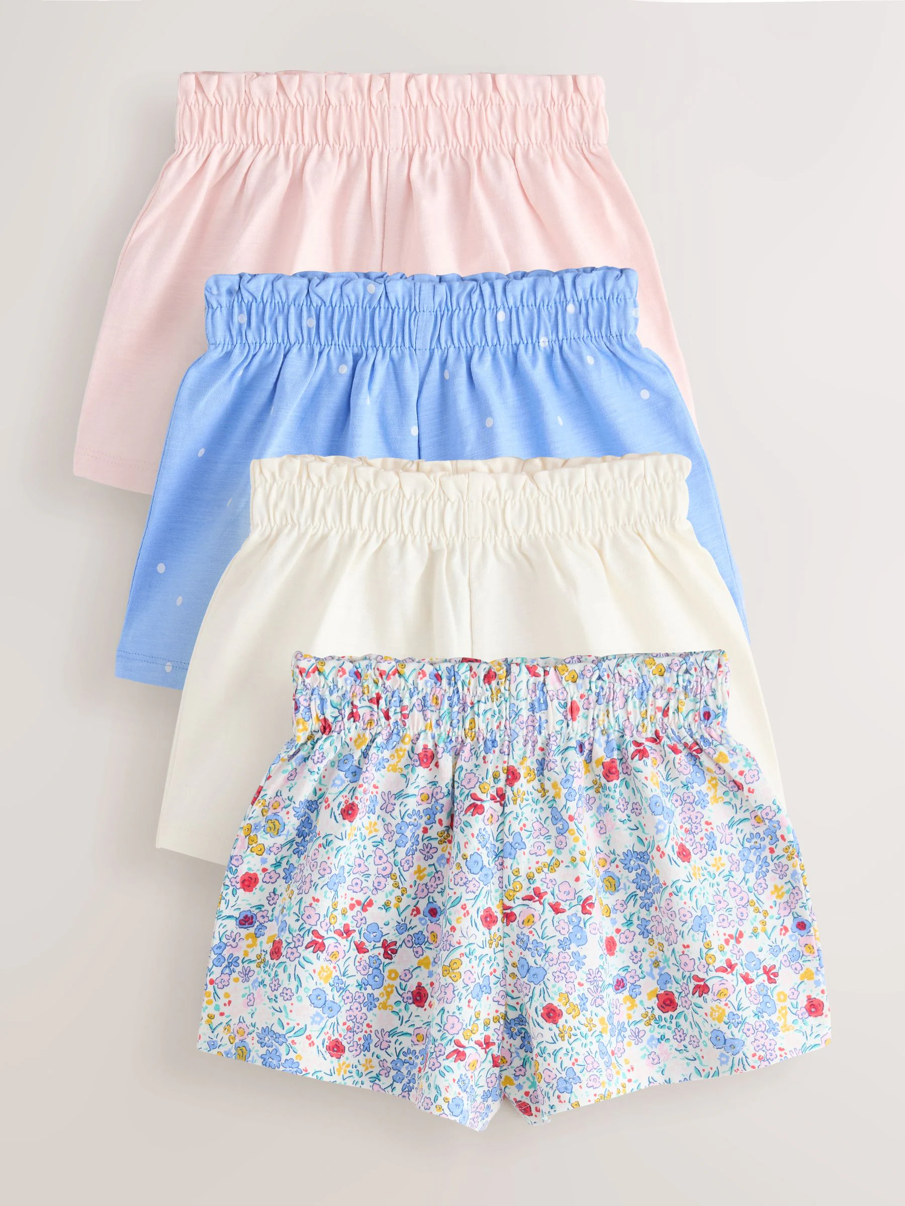Roze met konijnen - Set van 4 shorts (3 mnd-7 jr)