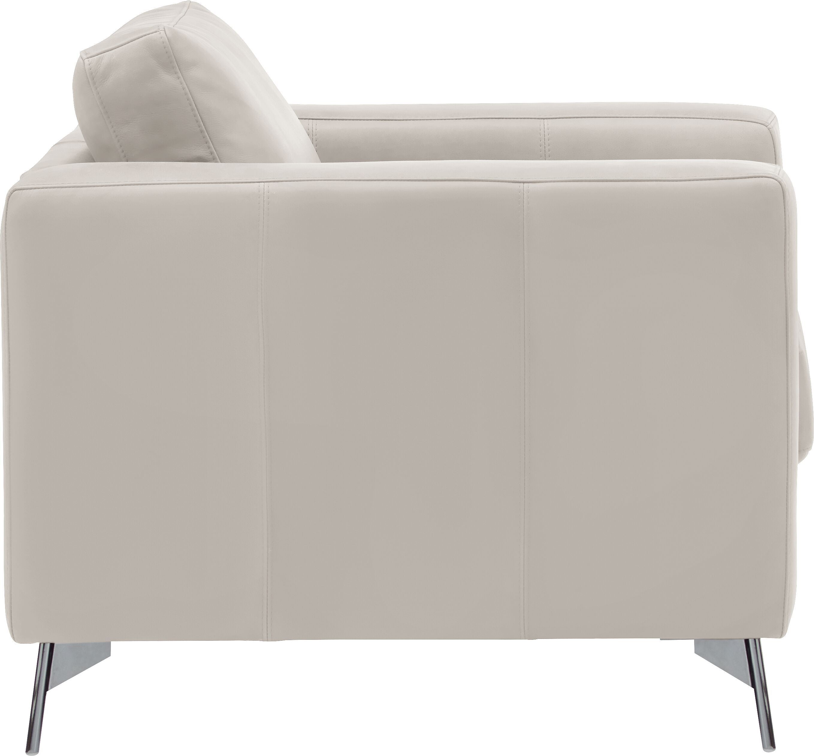 DIENER Sessel - Hellgrau / B: 99.0 cm x T: 92.0 cm x H: 81.0 cm