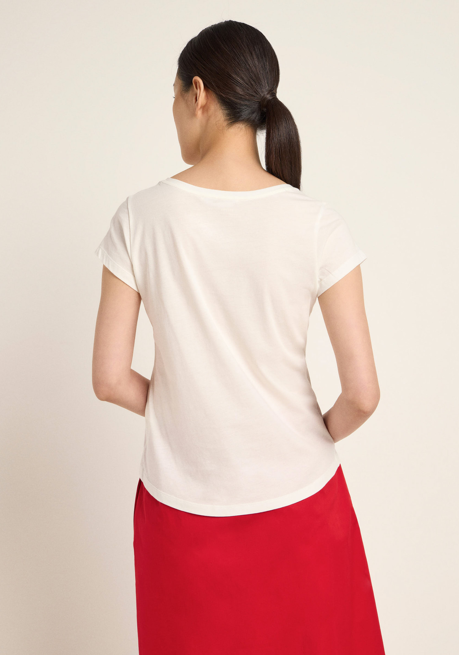 Lanius Kurzarmshirt Off White