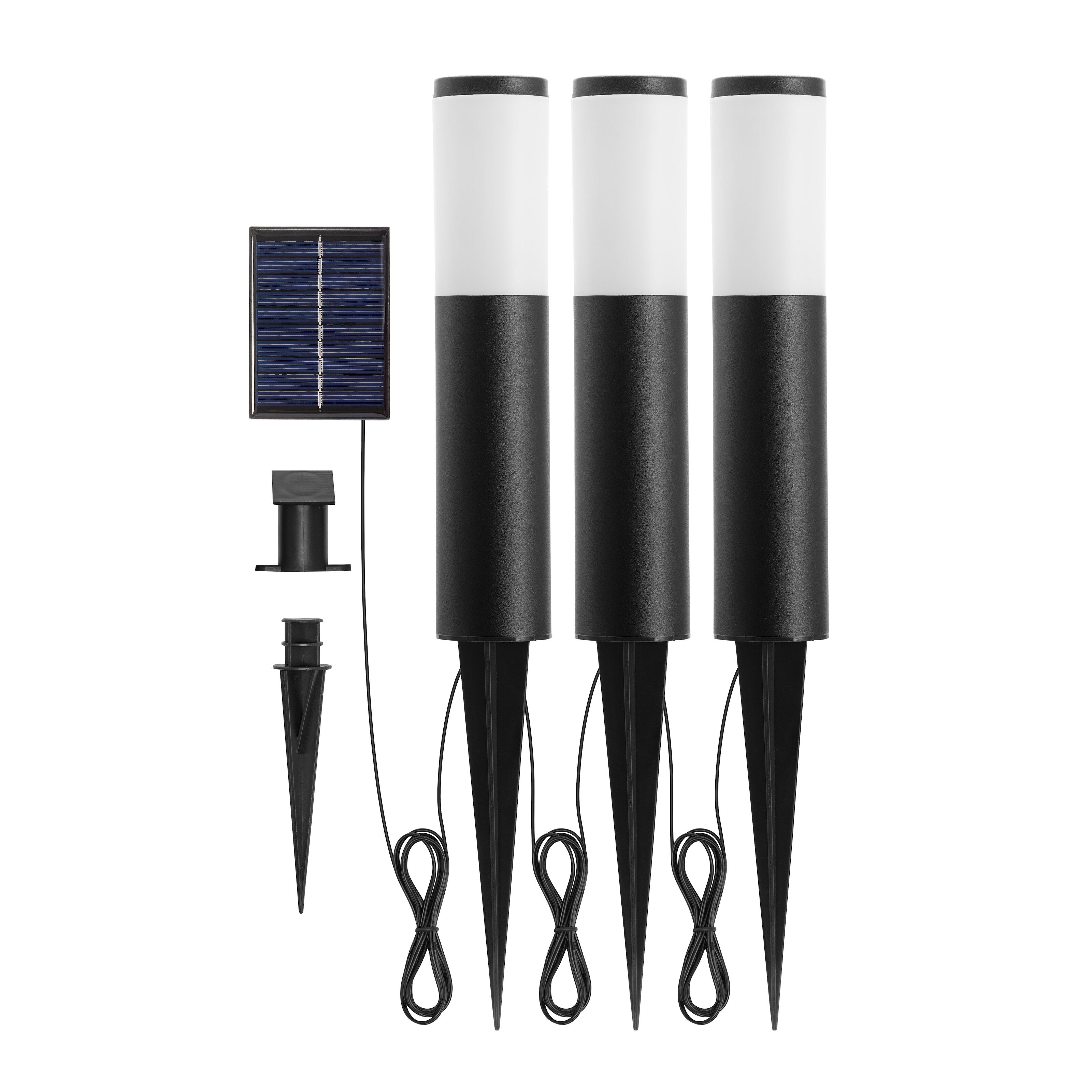 Luxorparts 245 Solcelledrevet pullert 3-pk.