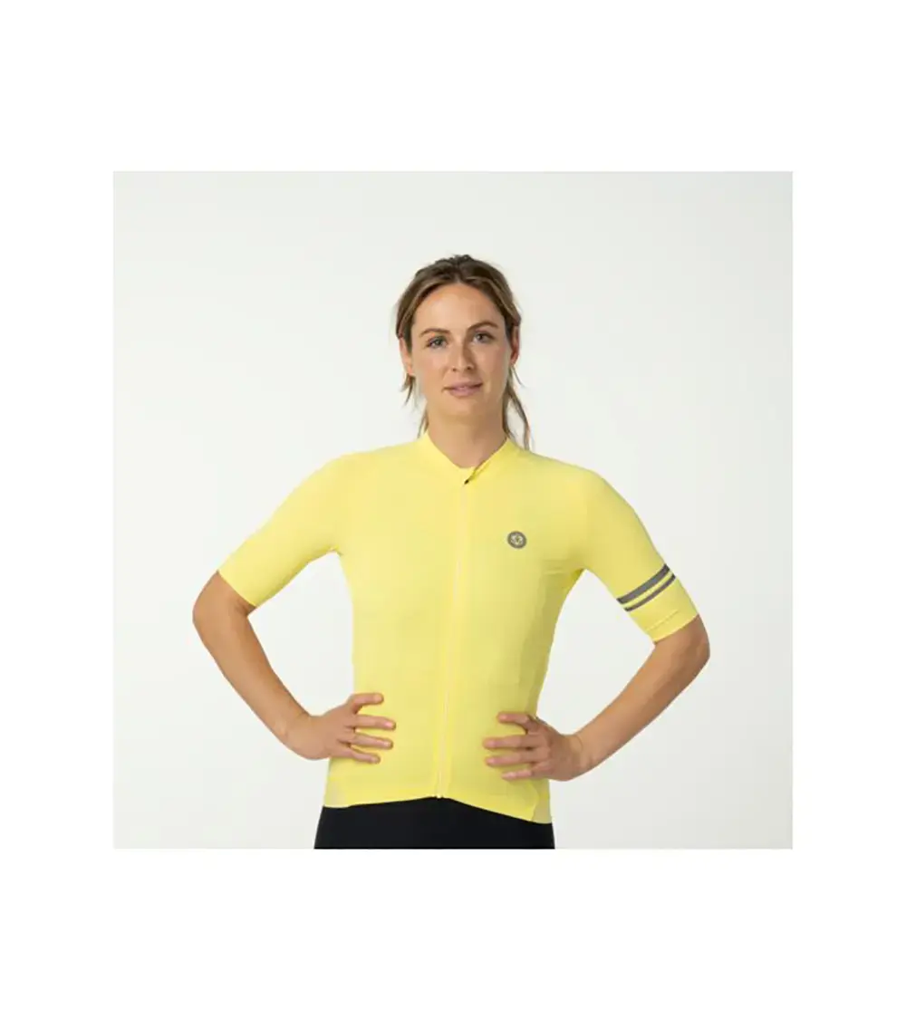 AGU Solid Performance Fietsshirt Korte Mouwen Geel Dames