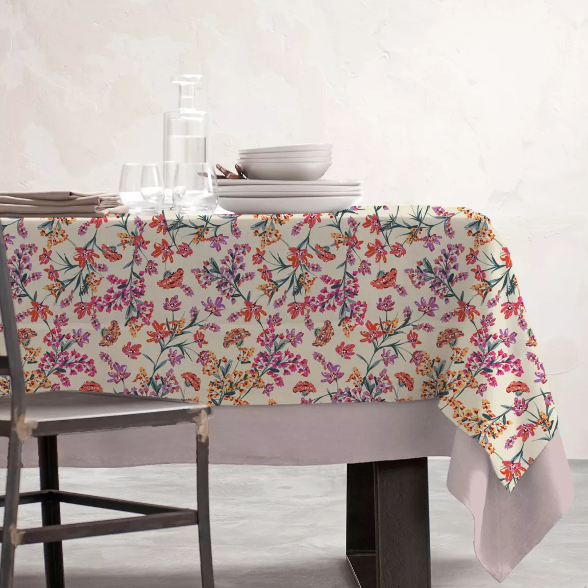 Nappe rectangulaire coton enduit (150 x 250 cm) Margot Multicolore