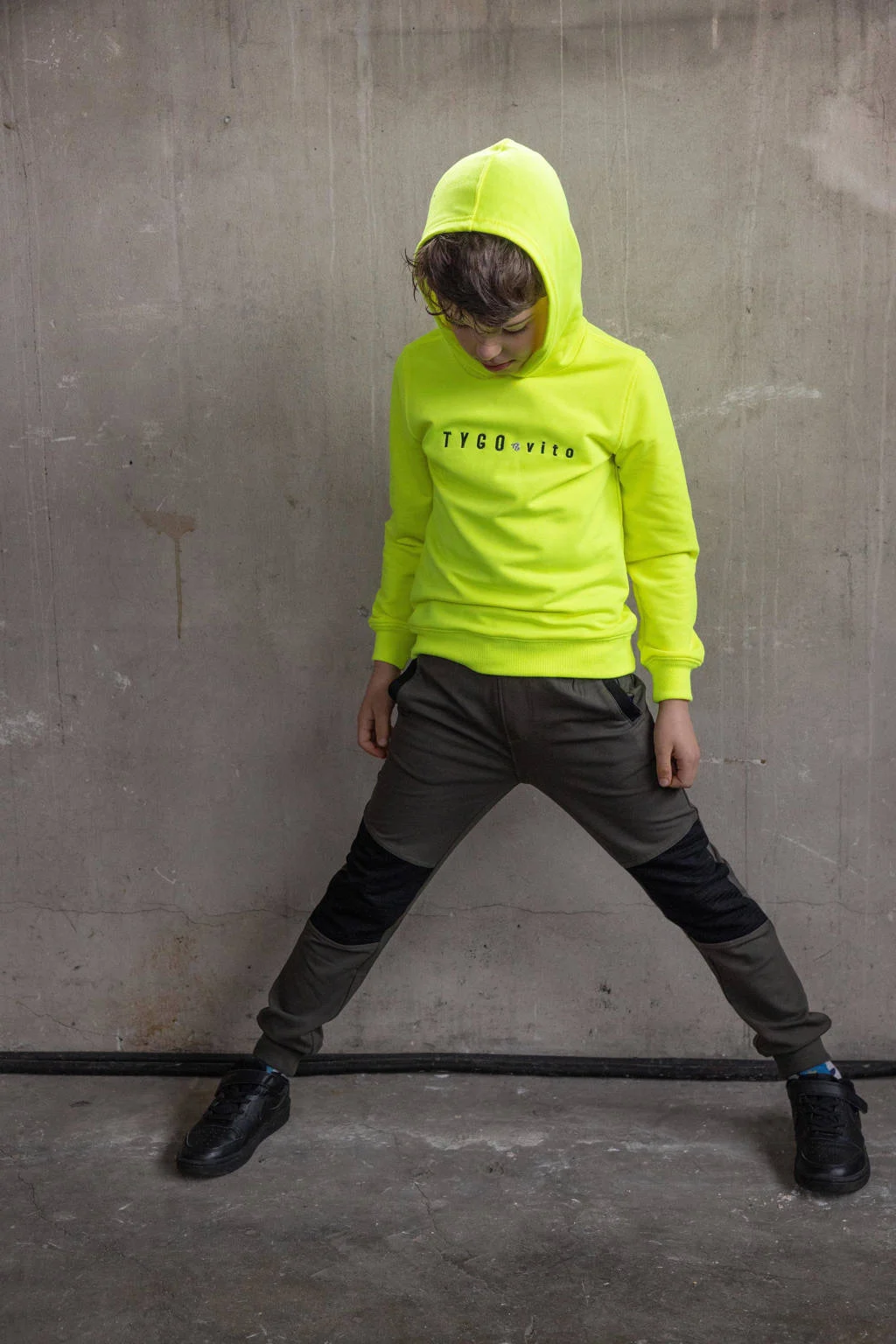 TYGO & vito hoodie neongeel