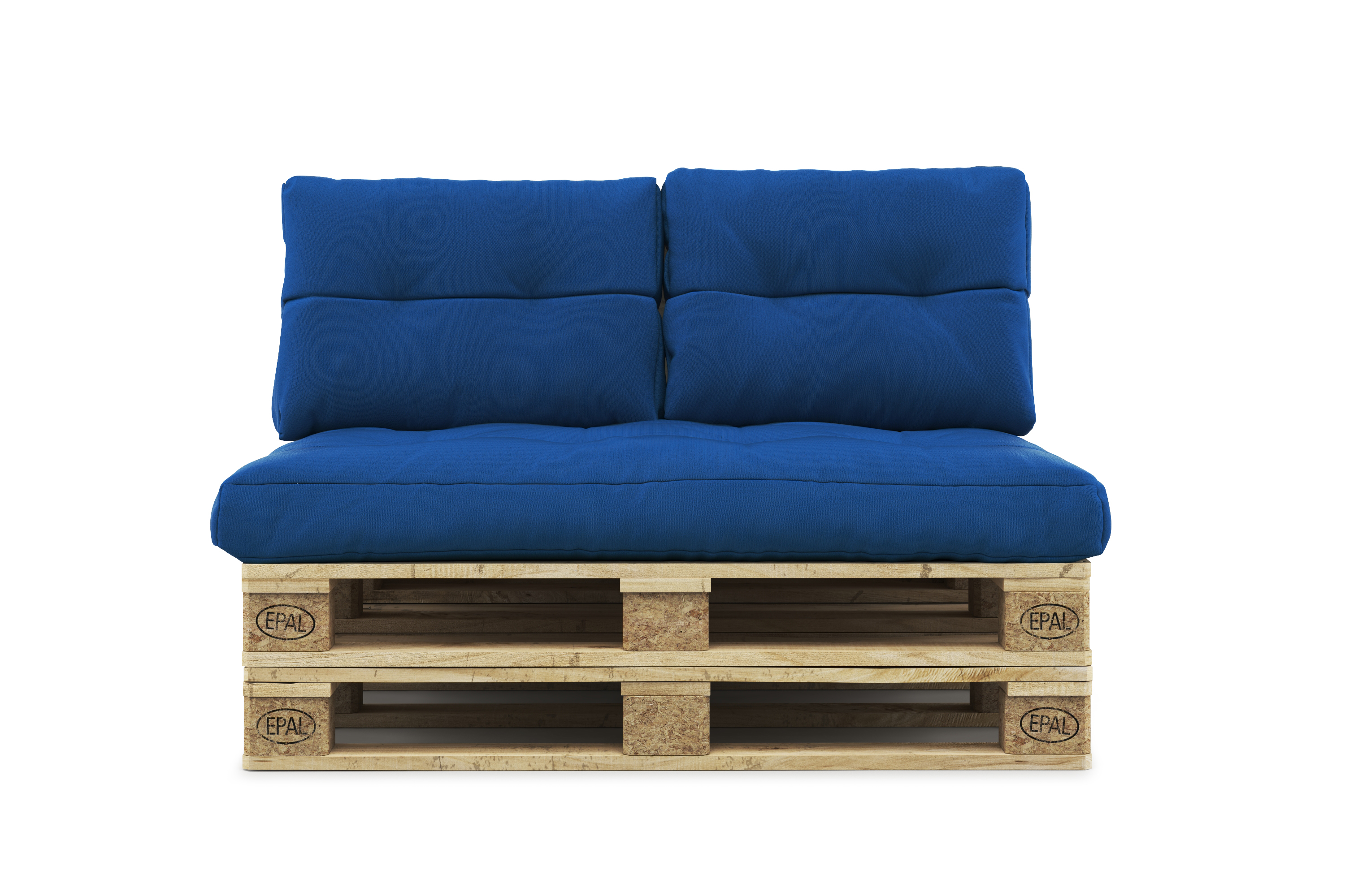 Palettenlounge MELIDE inkl. Kissen blau