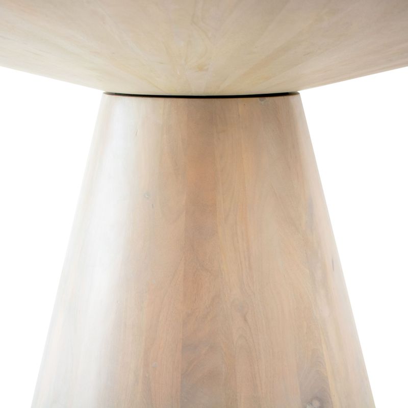 Kick Collection - Eettafel Joe - Ronde - Whitewash - Mangohout - 120cm