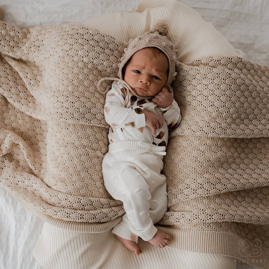 Yumi Baby newborn longsleeve Golden Hour off white/lichtbruin/bruin