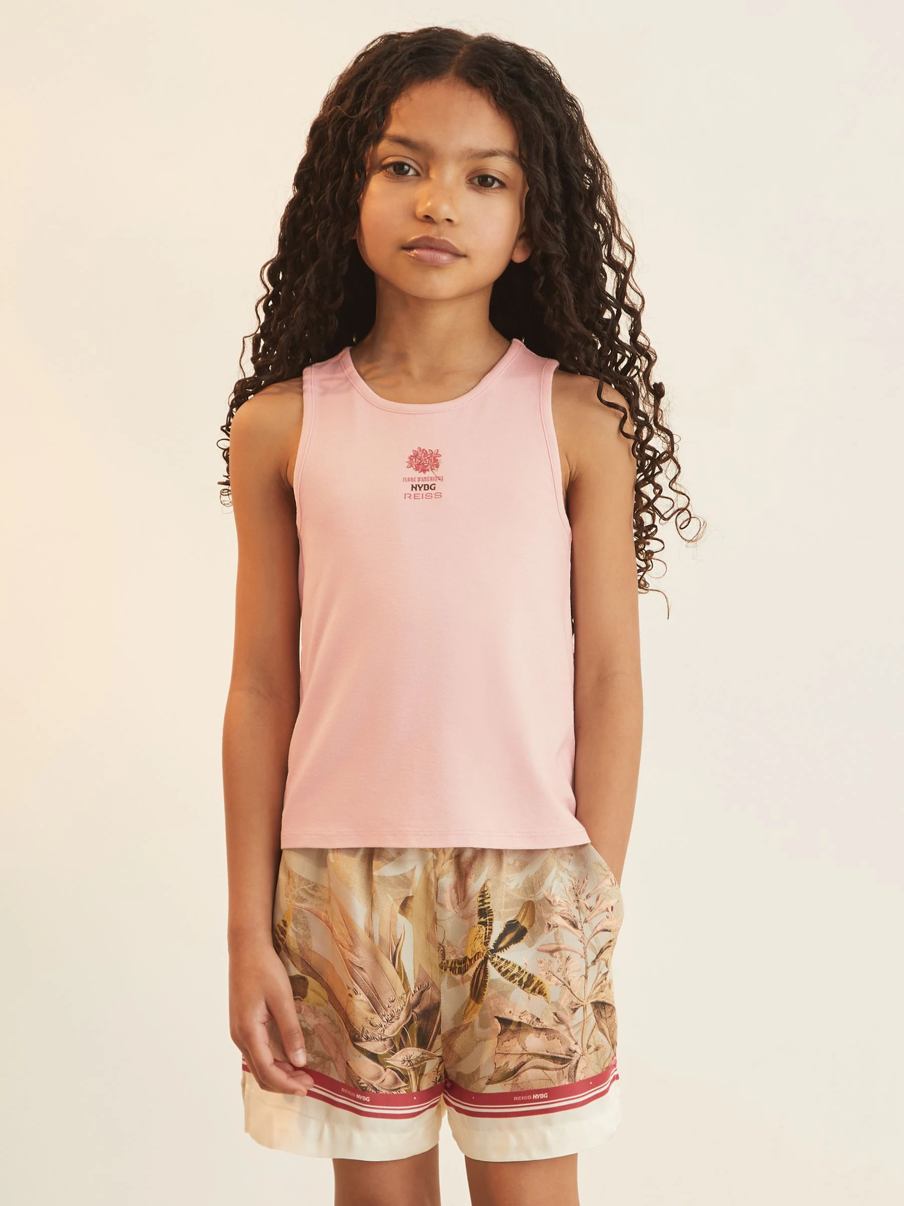 Reiss Sammie Reiss | NYBG Satijnen shorts met bloemenprint