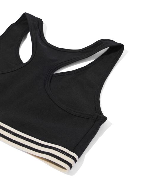 2 croptops enfant coton stretch noir
