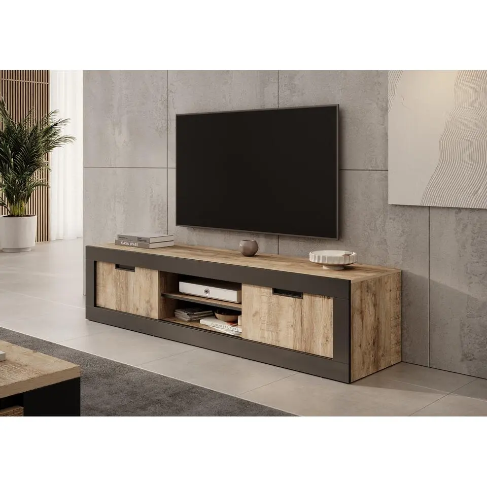 Meubella - TV-Meubel Trinidad - Eiken - 180 cm
