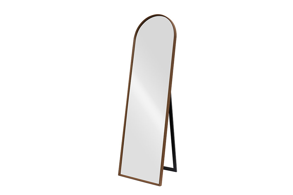 Nordischer Standspiegel PORTRAIT 165cm braun in Walnussholz-Design