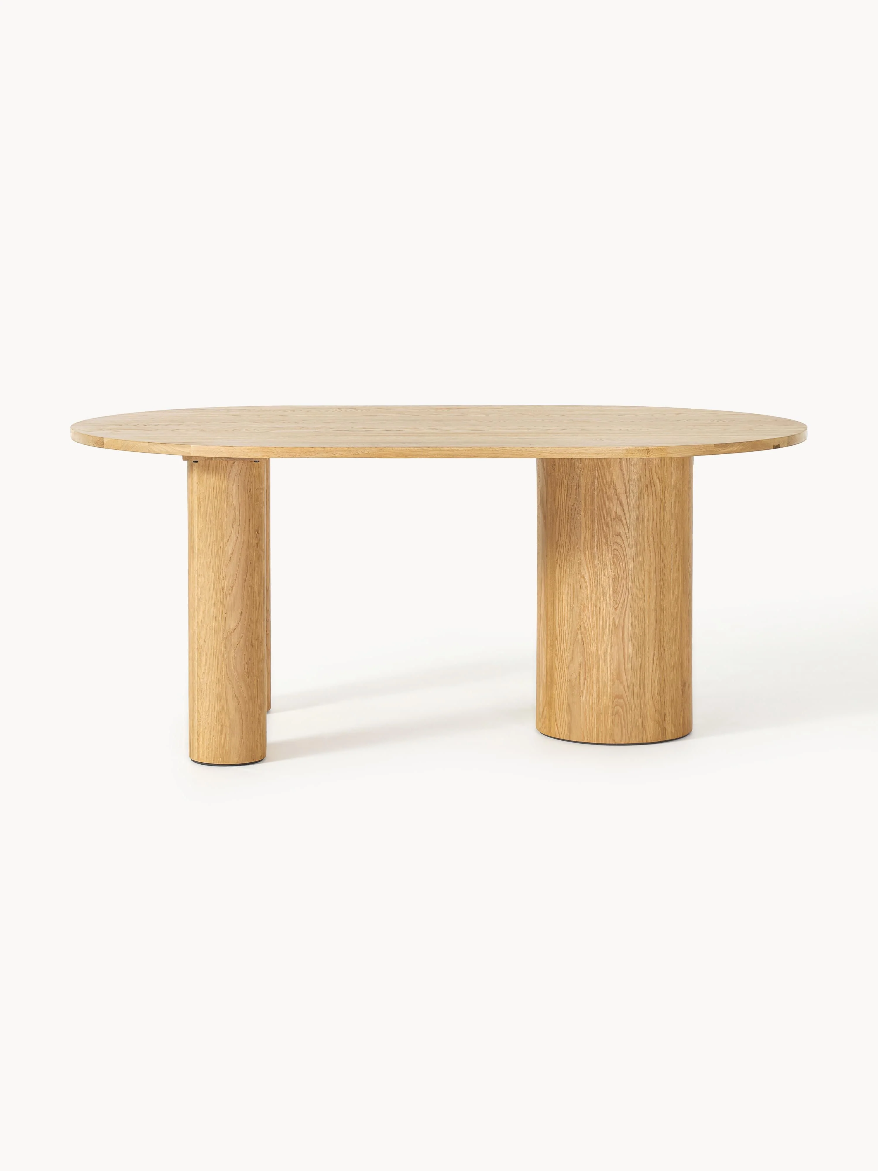 Ovale eettafel Dunia van eikenhout, in verschillende formaten