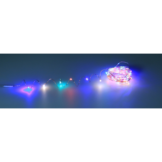 Guirlande Sevilla solaire 100 micro leds multicolor