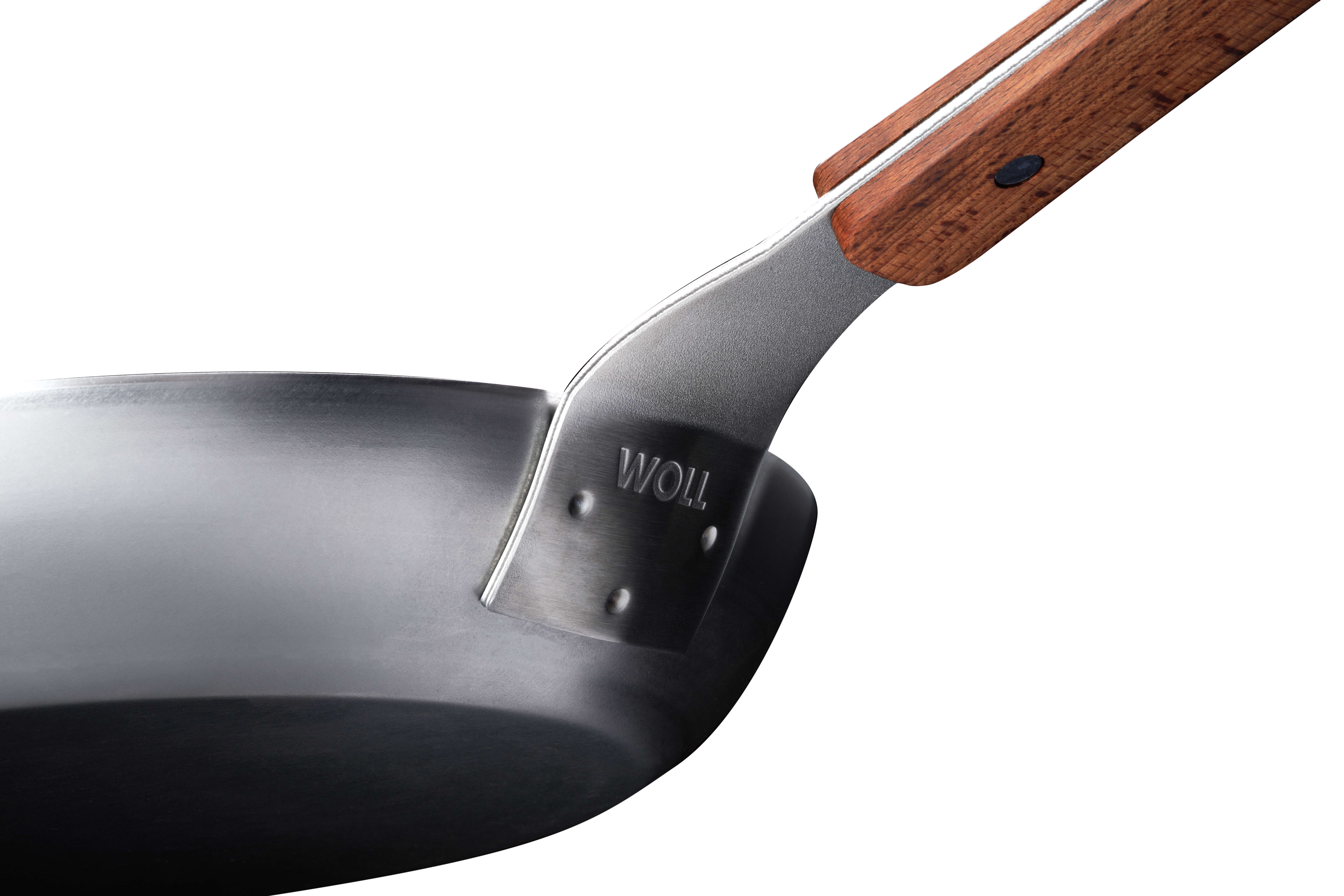 Carbon Steel Hochrandpfanne - Griffart: Fester Stiel