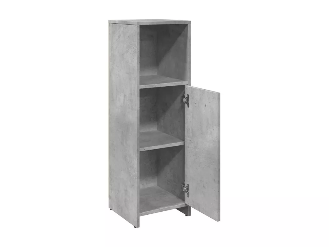 Armoire de salle de bain Gris béton 30x30x95 cm Aggloméré