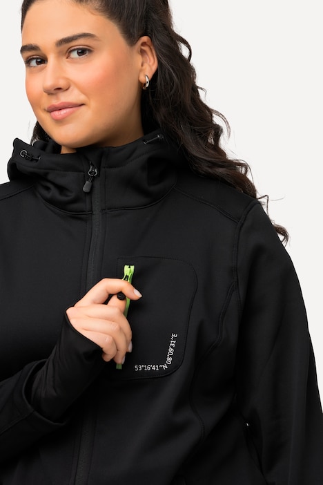 HYPRAR Sweatjacke, Reflektordruck, Kapuze, Daumenloch