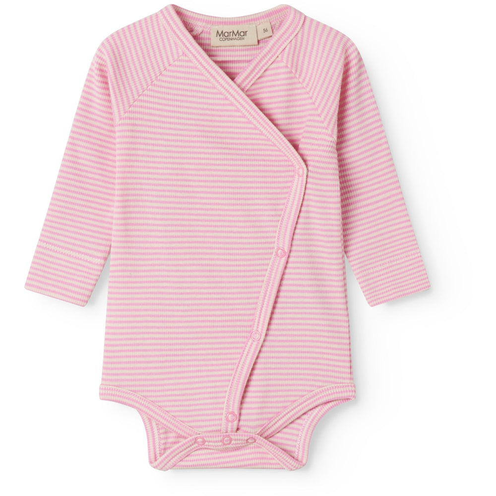 Køb MarMar Newborn Modal Fine Rib Pink Stripe Bellis Body