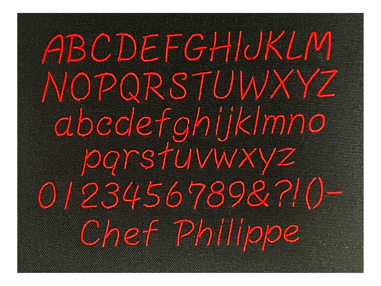 Broderie - Modèle M2 - Rouge - Meilleur du Chef