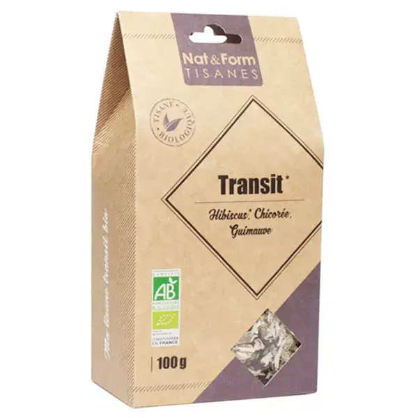 Chá de ervas orgânico Nat & Form Transit 100g
