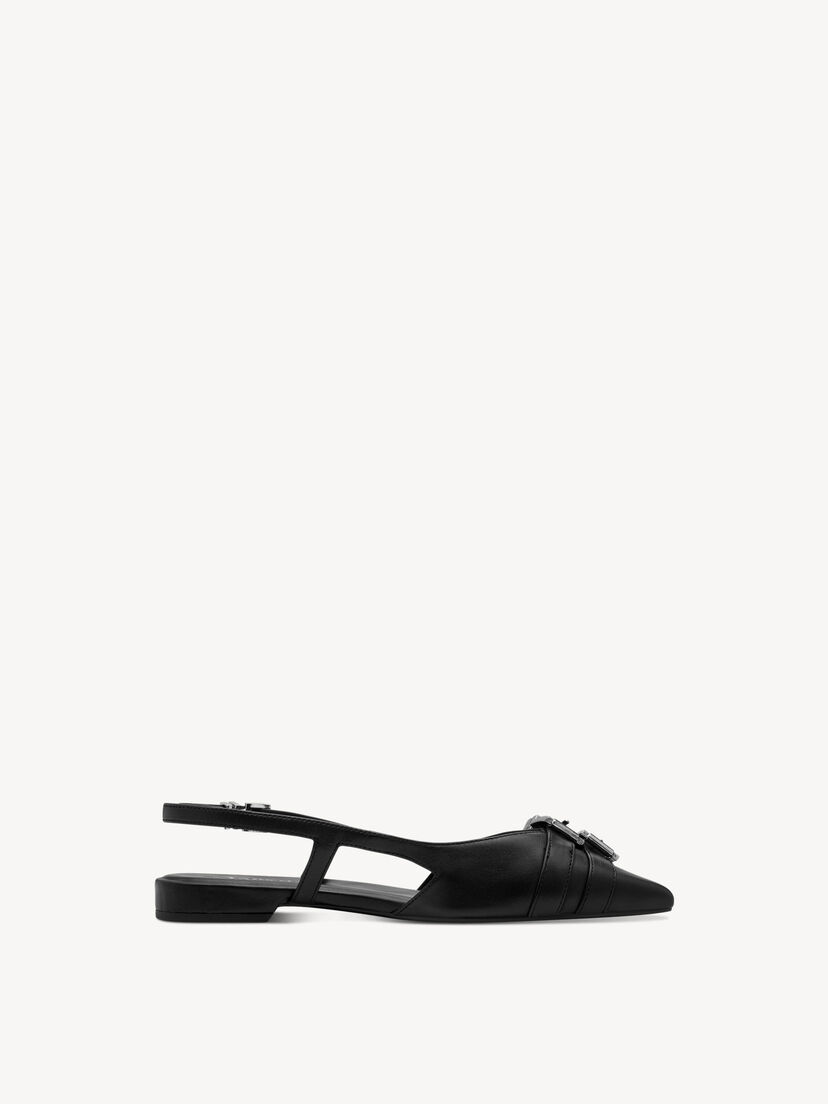 Leren Slingpumps - zwart