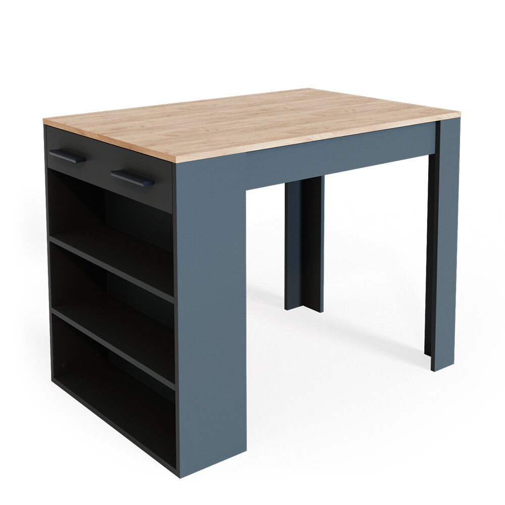 VICCO Bartisch REPOSE Tresen Tisch Regal Bistrotisch Schublade Eiche Anthrazit