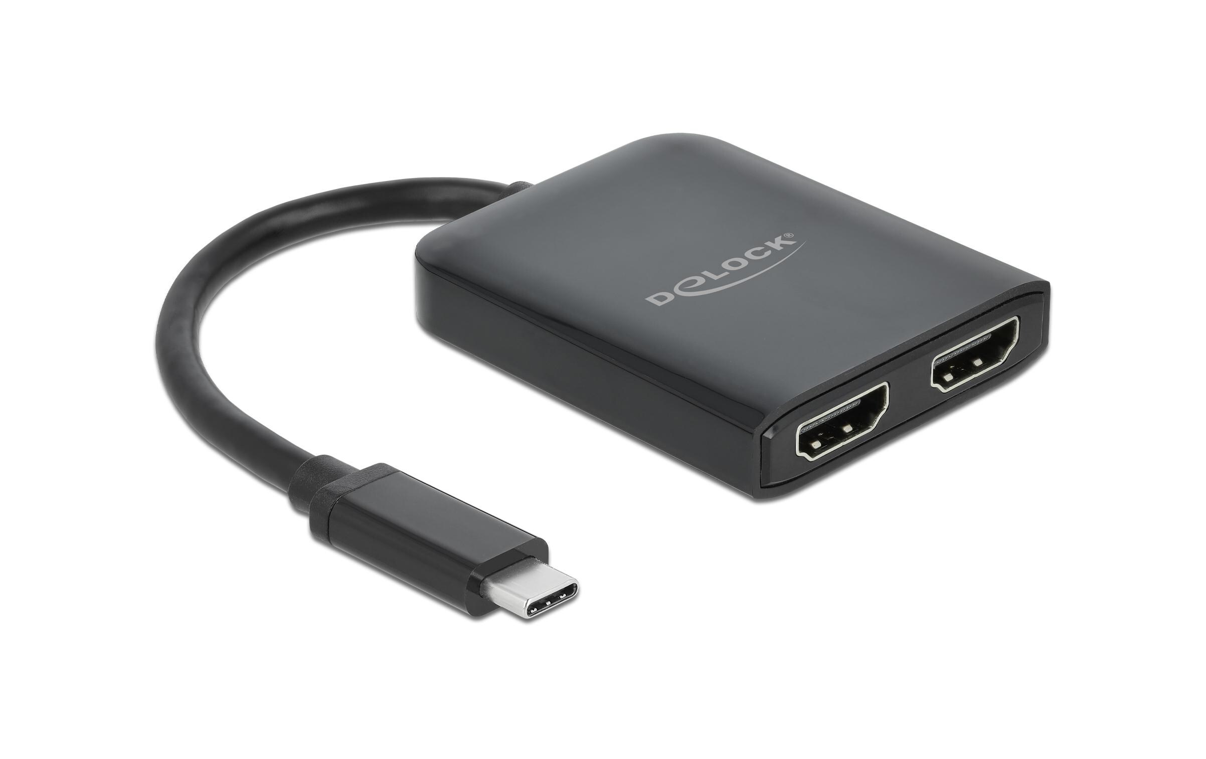 2-Port Signalsplitter USB-C – HDMI, MST/VXP supportUSB Type-C Splitter (DP Alt Mode) zu 2 x HDMI MST / VXP