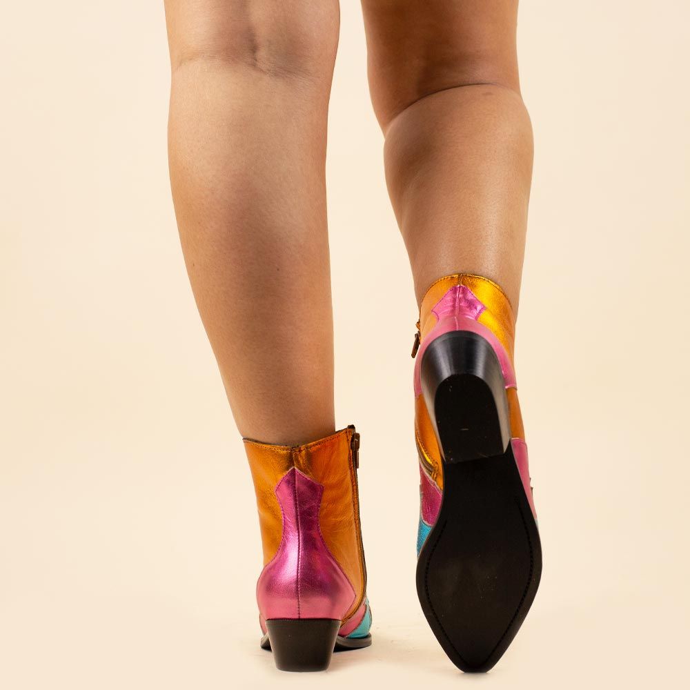 DWRS enkellaarsjes 3631 Monkey Orange - Pink