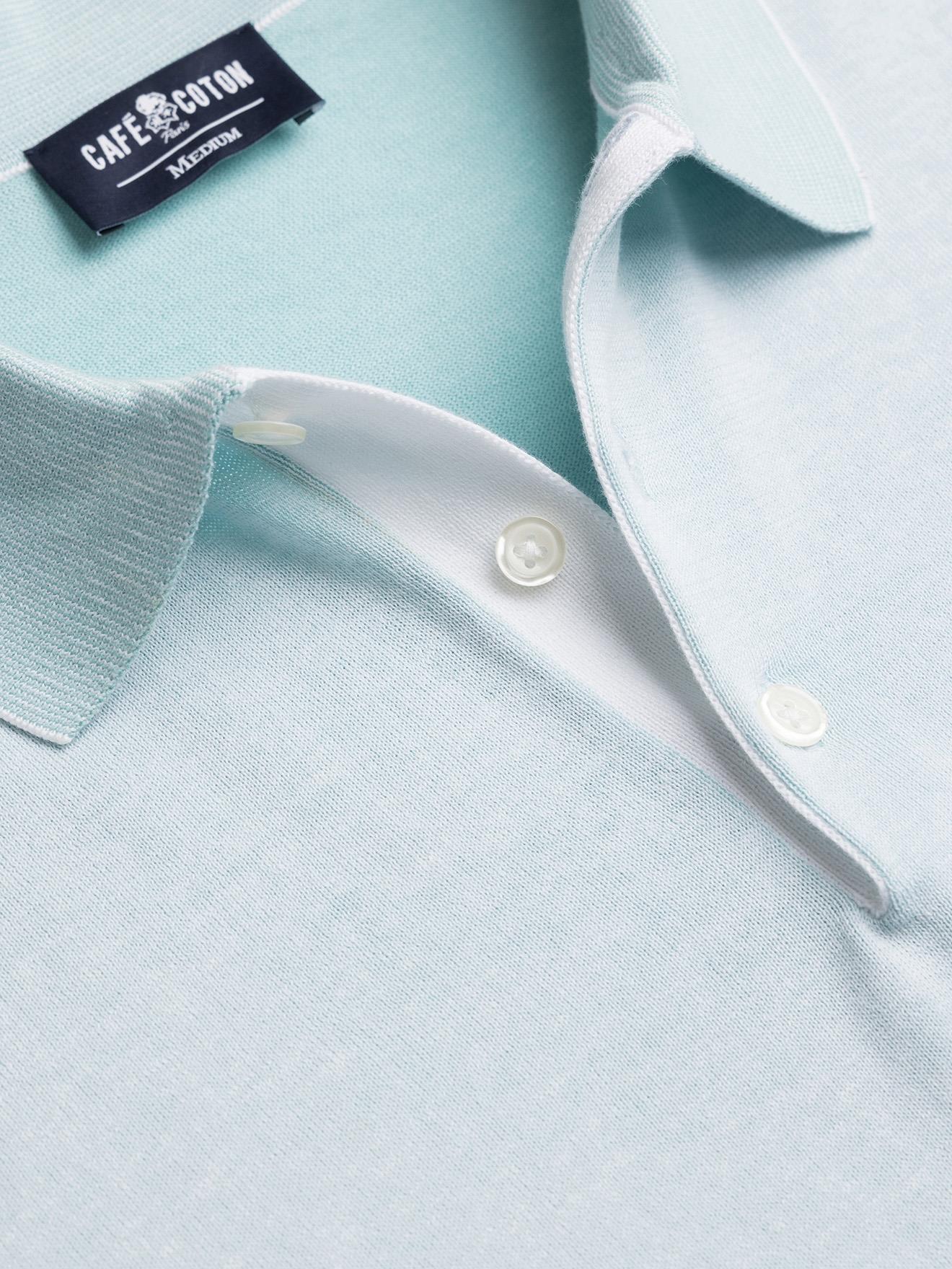 Polo Elbe en jersey menthe
