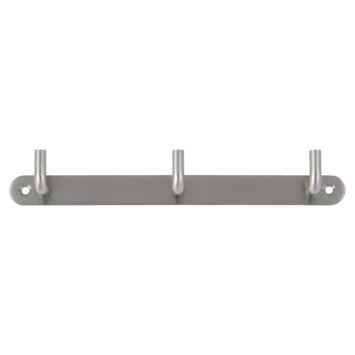 Kapstok 3 haken Moja RVS 220 mm