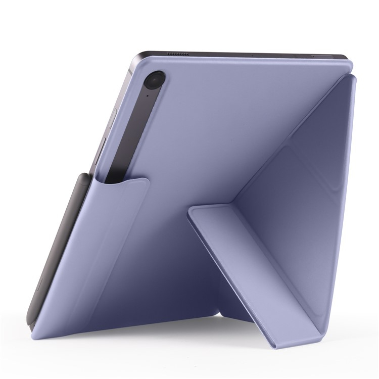 Samsung Galaxy Tab S10 Lite / S10 FE / Tab S9 FE / Tab S9 Smart Cover Leder Tasche Schutzhülle Magnetcover Origami Flip Case - Lila