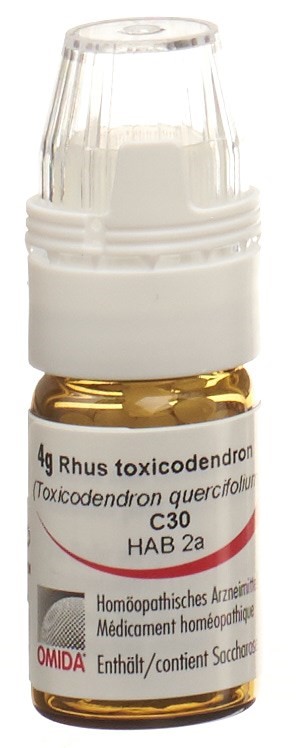 Omida Rhus tox 30 C<br>4 g, Globuli, mit Dosierhilfe