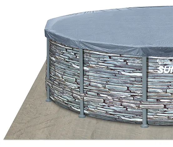 Summer Waves Elite-Frame-Pool, Steinoptik, ca. Ø 549 x 132 cm