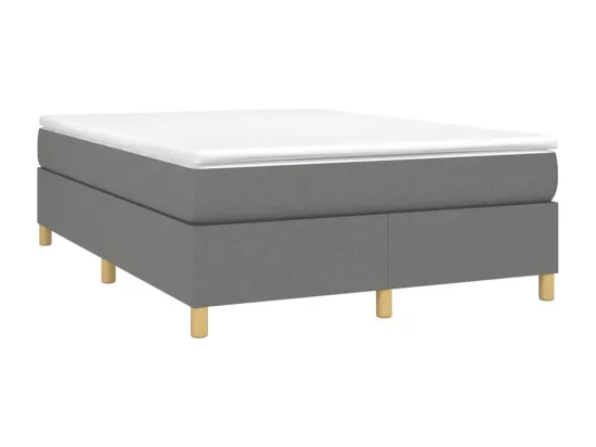 Sommier à lattes de lit Gris foncé 140x200 cm Tissu