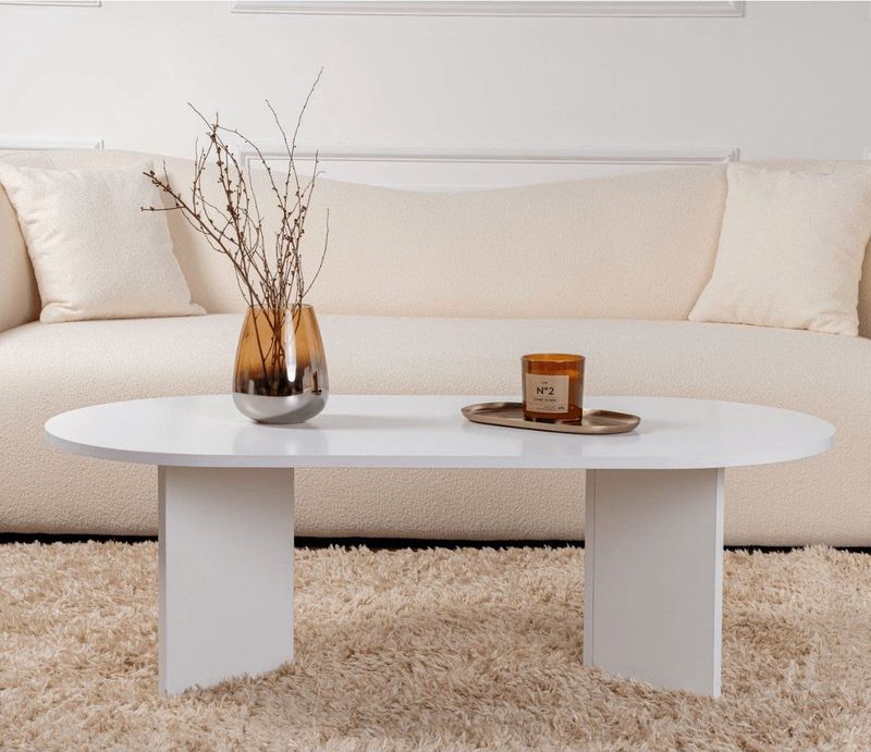 Salontafel - Wit - Melamine Gecoate Deeltjesbord