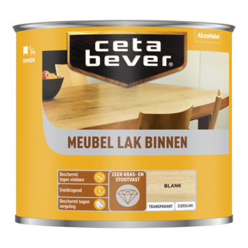 CetaBever meubellak zijdeglans transparant blank 250 ml