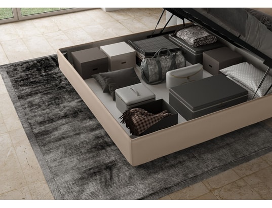 ITYHOME - Lit coffre appia 180x200 similicuir taupe
