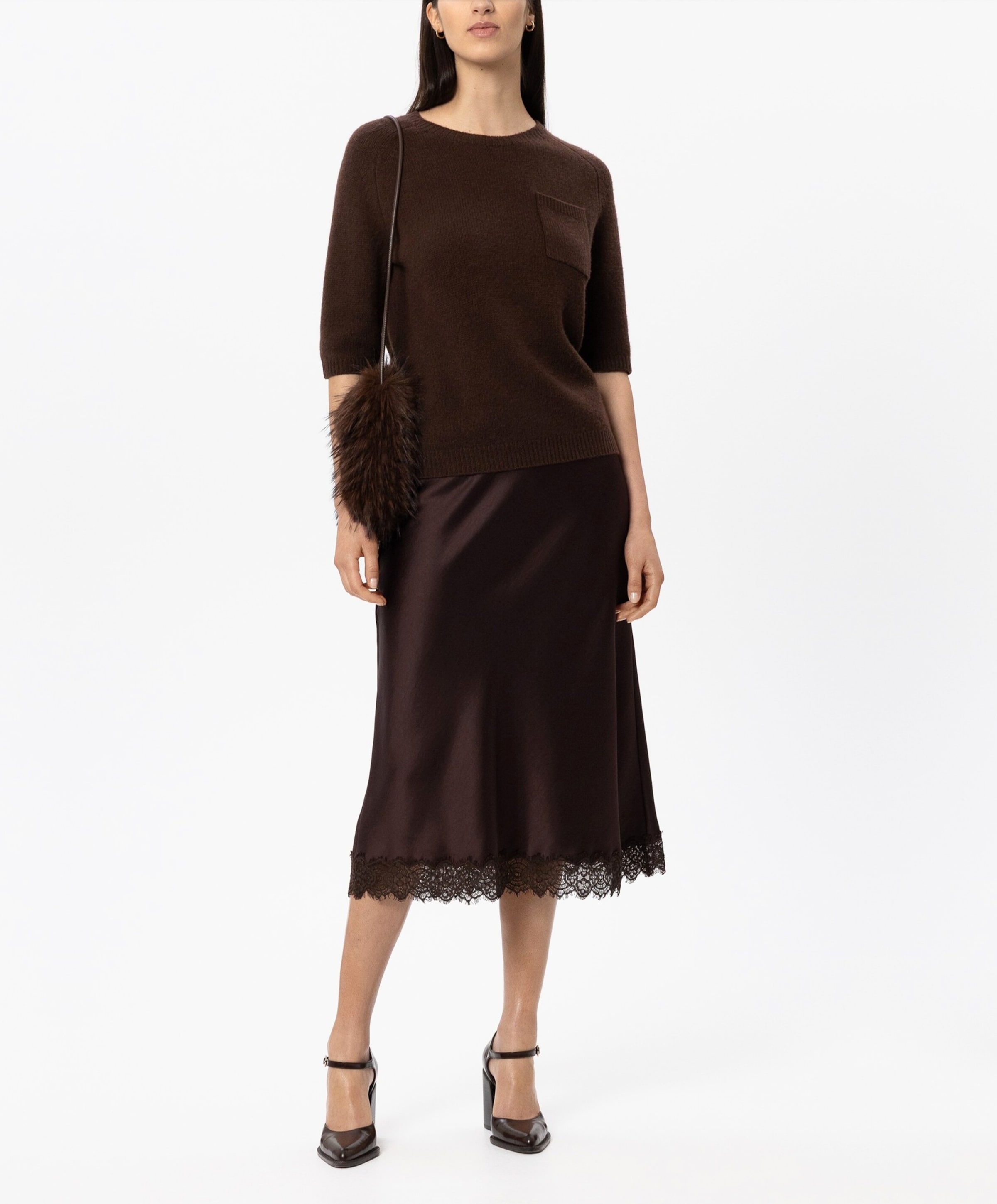 LUISA CERANO Dames rok bruin