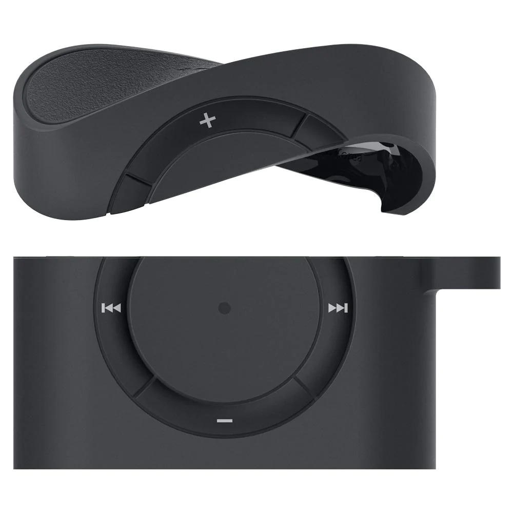 AirPods Pro Classic Shuffle Hardcase Schutzhülle Abdeckung mit Karabiner (ASD00838) - Schwarz