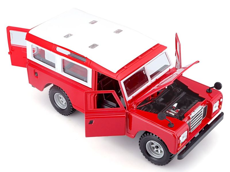 BBurago Land Rover Series II Rot 1:24 Sammlermodell im Massstab 1:24