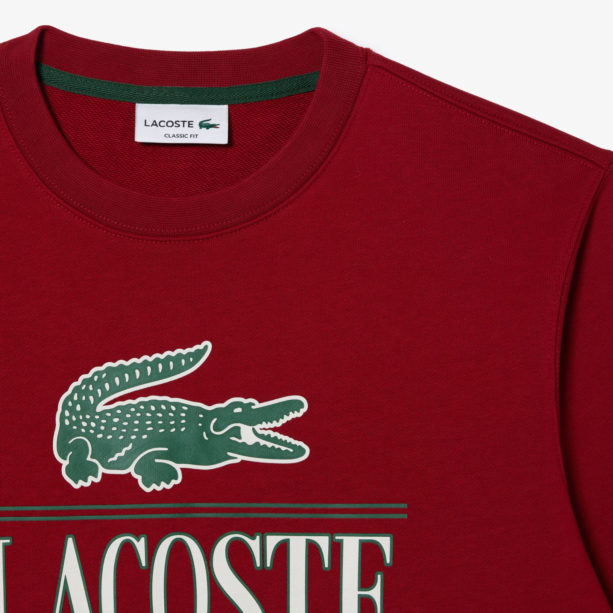 Jogger Sweatshirt aus Baumwoll-Fleece mit Logo Sweatshirts - Rot - Lacoste - Unisex