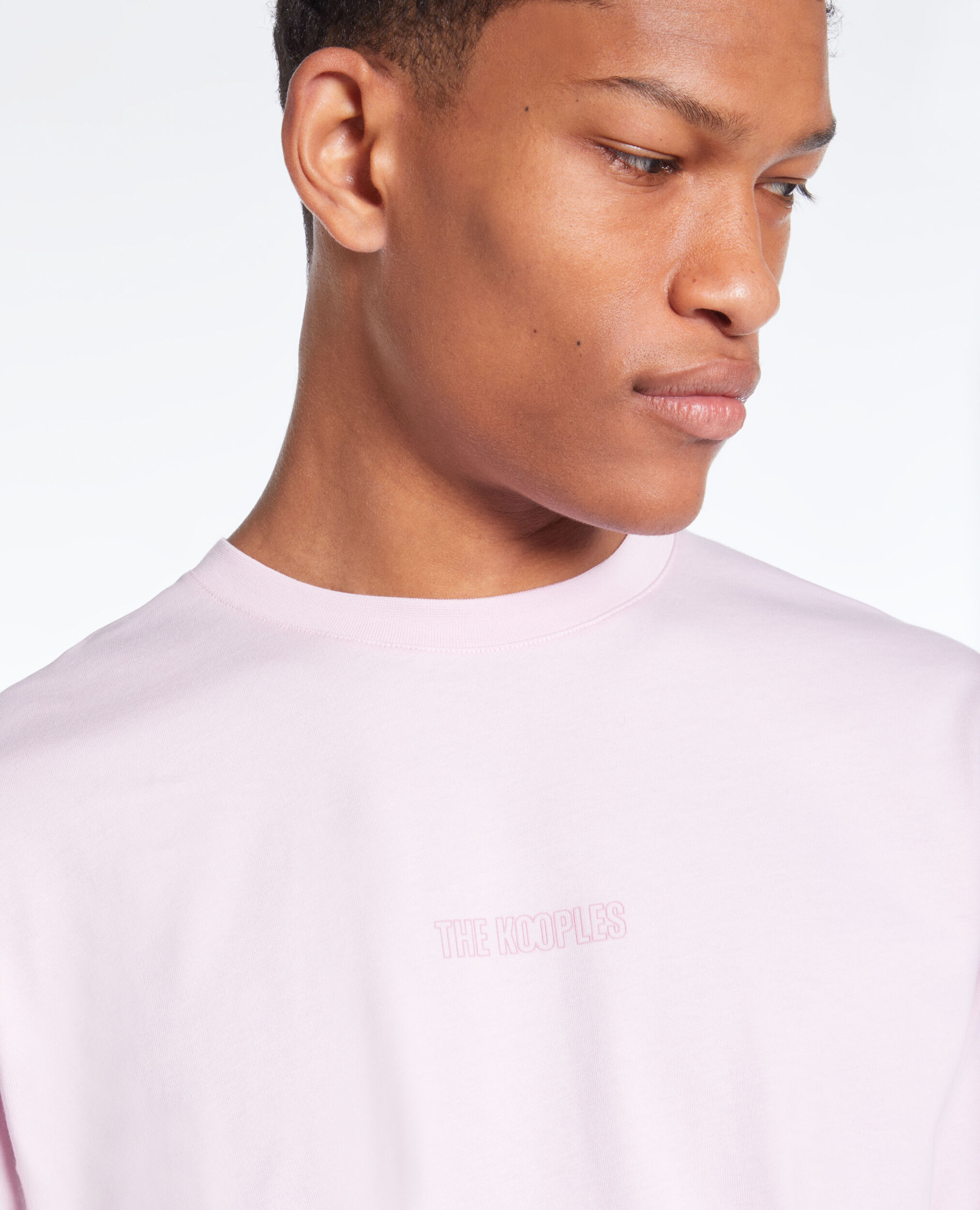 T-shirt rose avec logo