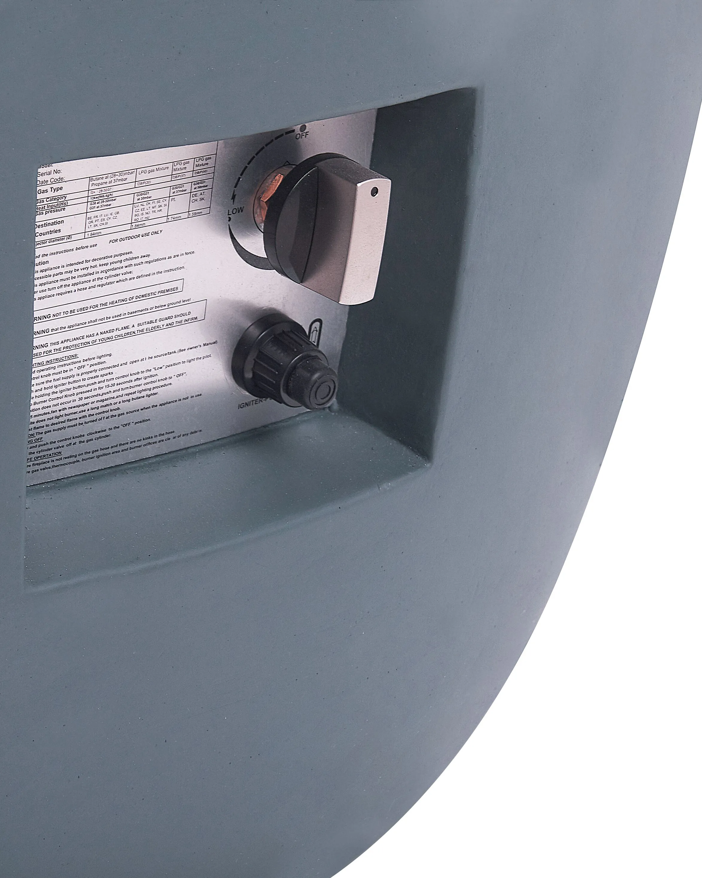 Vuurkorf INDUS Grijs