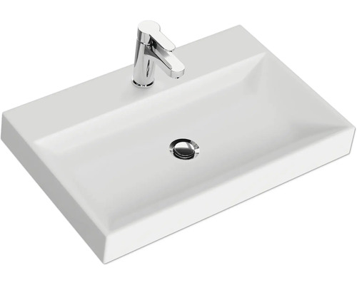 Pelipal Milano badkamermeubelset, BxHxD 70 x 200 x 45 cm, hoogglans witte fronten met witte mineraalgietwastafel, SET-138-013