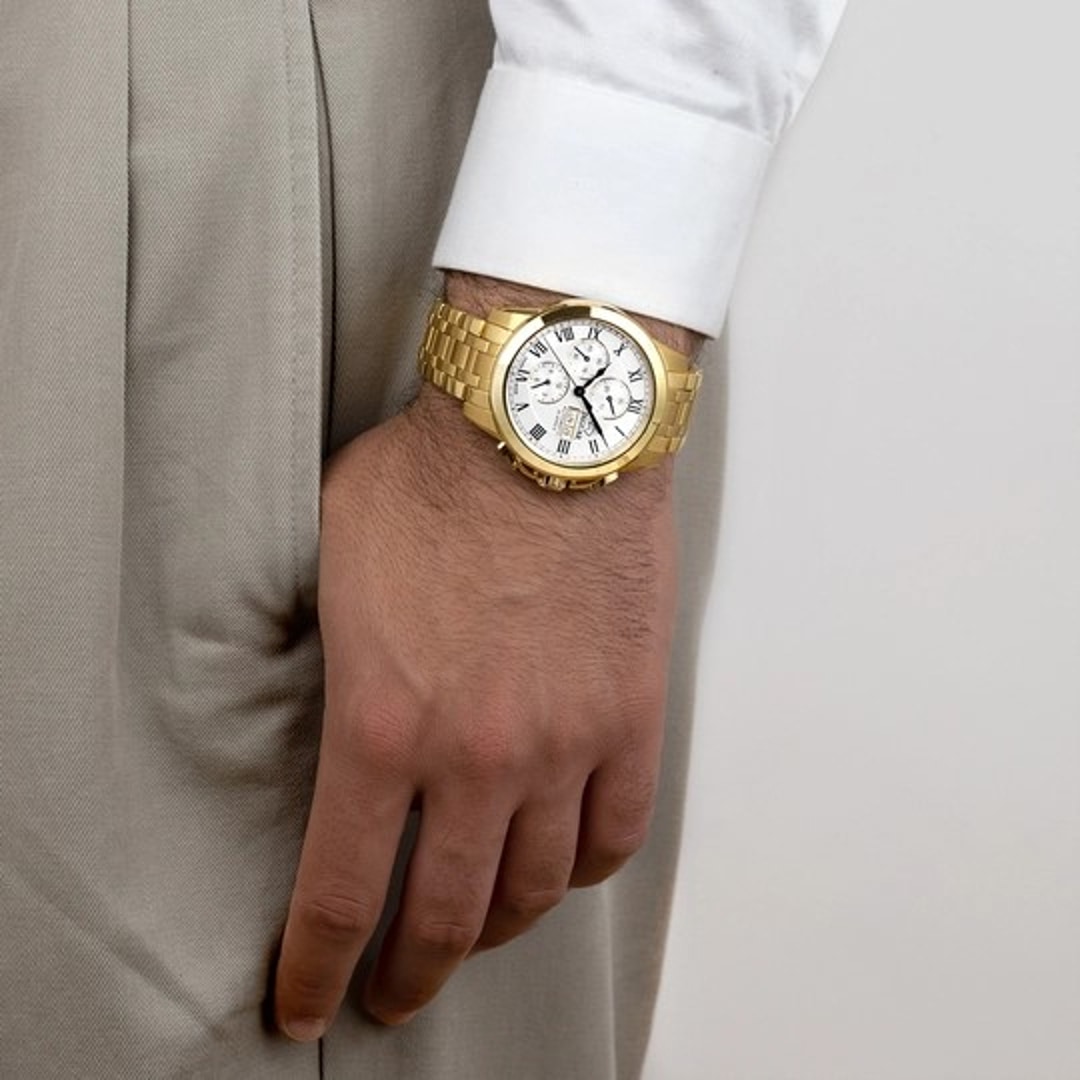 Jaguar Automatik Chronograph Day Date Goldig 45mm