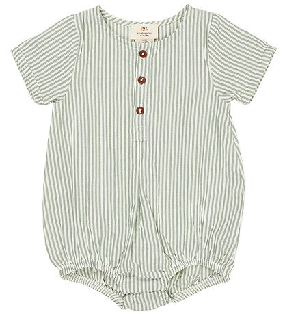 Copenhagen Colors Sommerstrampler - Green W. Cream Stripe