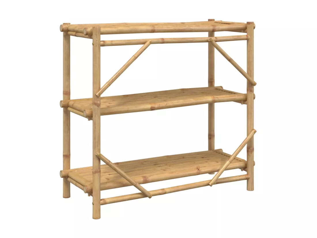 Étagère à 3 niveaux 100x40x90 cm bambou